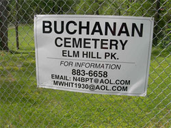 The Buchanan Cemetery in Donelson, Tennessee